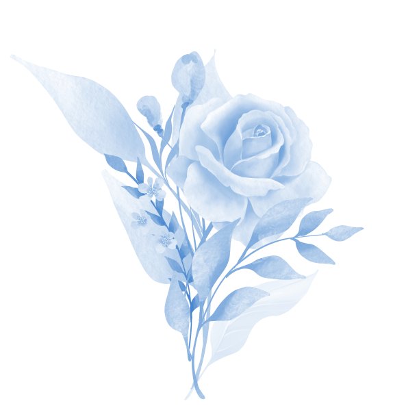 蓝玫瑰装饰画