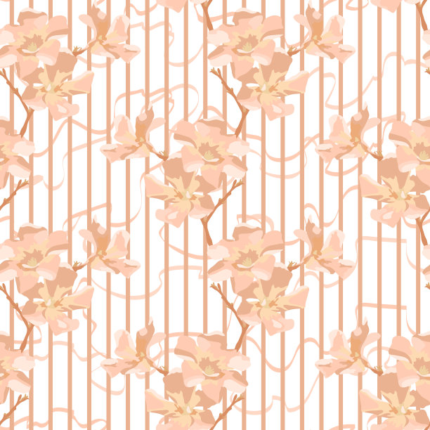 桃子图案花纹壁纸背景