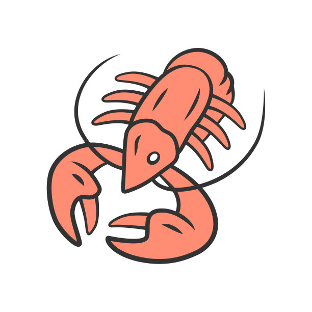小龙虾卡通logo