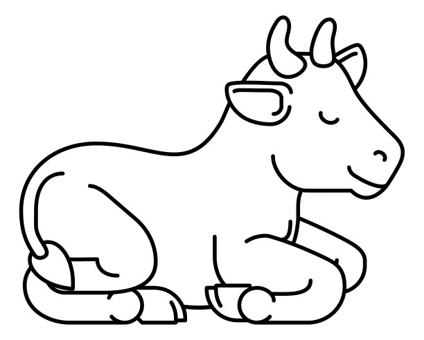卡通奶牛logo