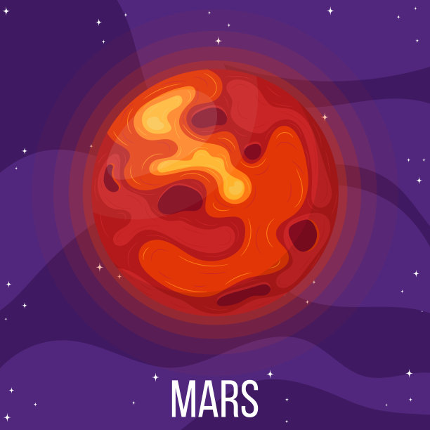 火星探索插画