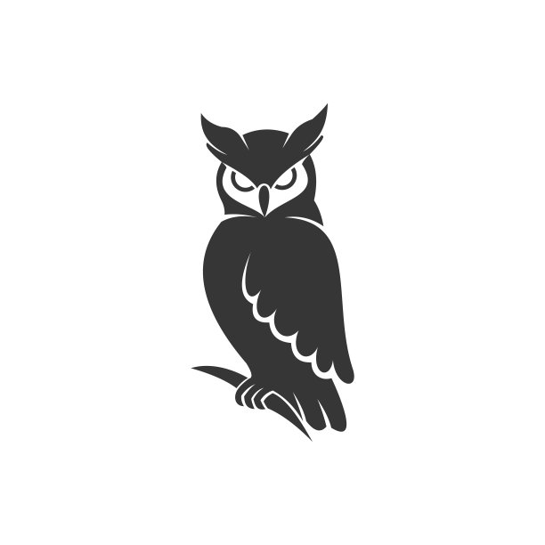 卡通动物猫头鹰logo标志