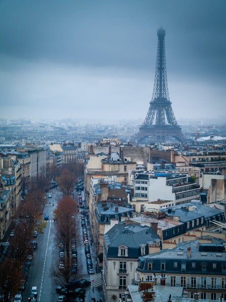 冬天巴黎街景