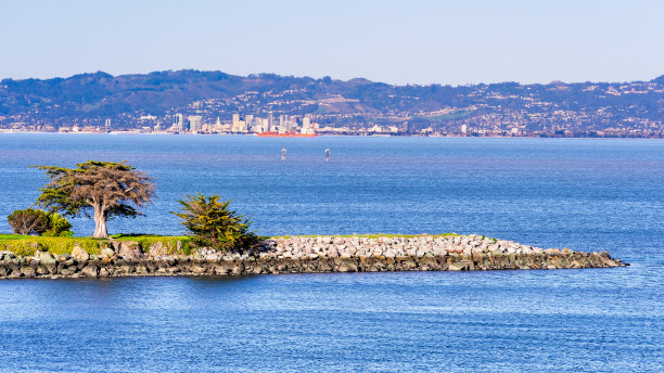 奥克兰海滨小镇风景