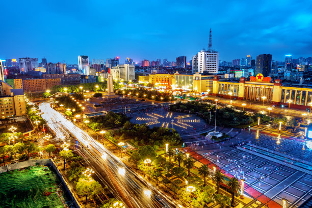 灯光汽车夜景