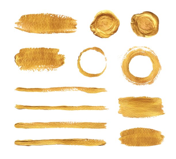 金色笔触素材框架