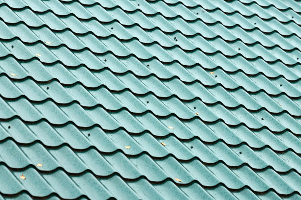 绿色屋顶瓦片背景