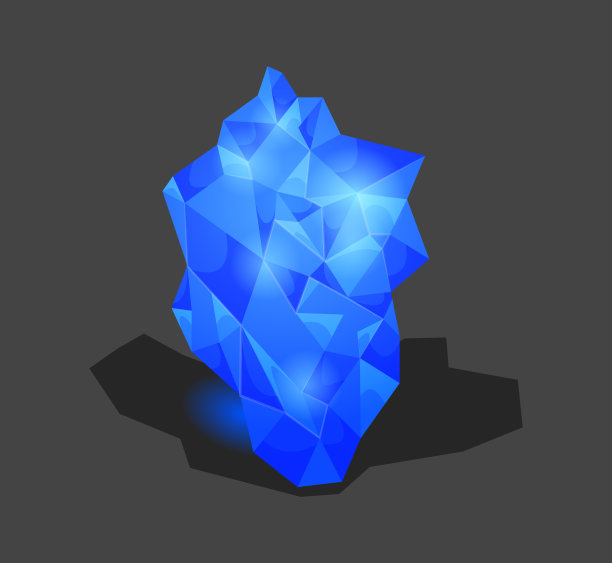矢量钻石晶体形状