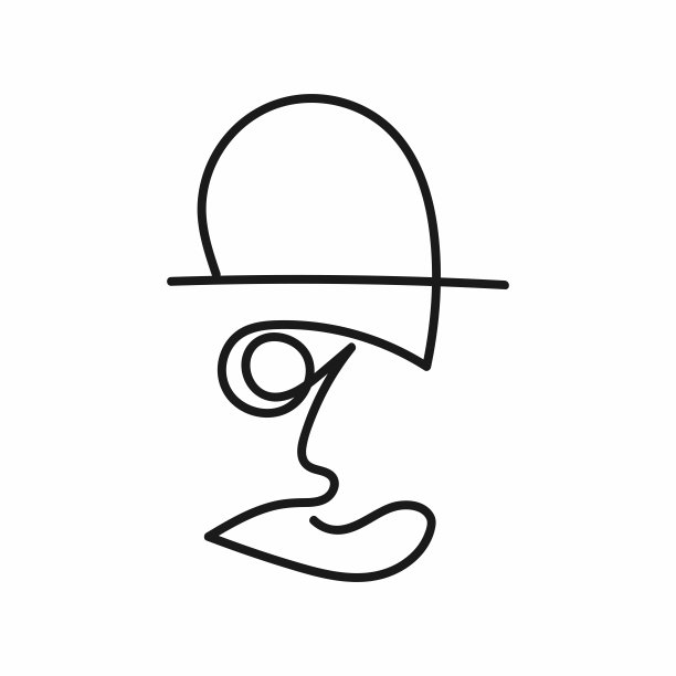 绅士帽logo