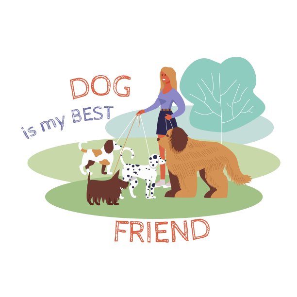 宠物狗狗插画海报