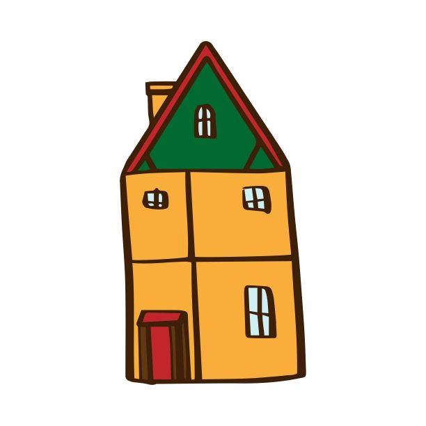 卡通小房子图案