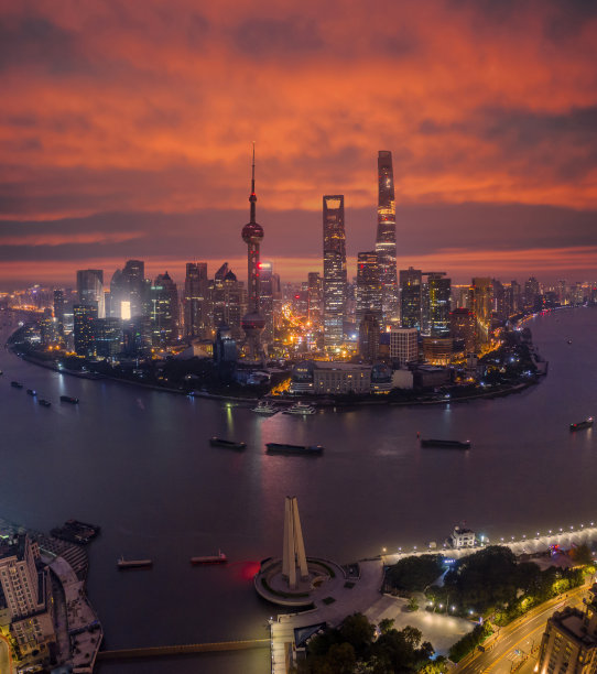 上海航拍夜景