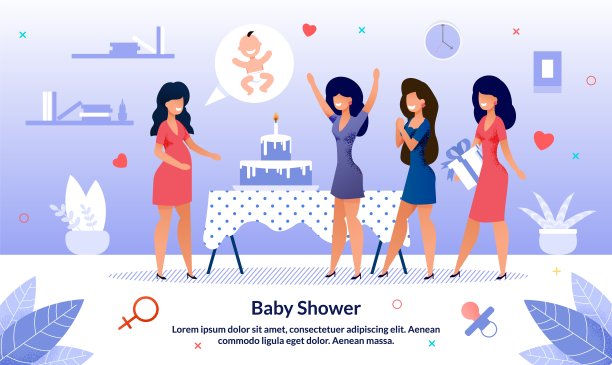洗浴插画海报