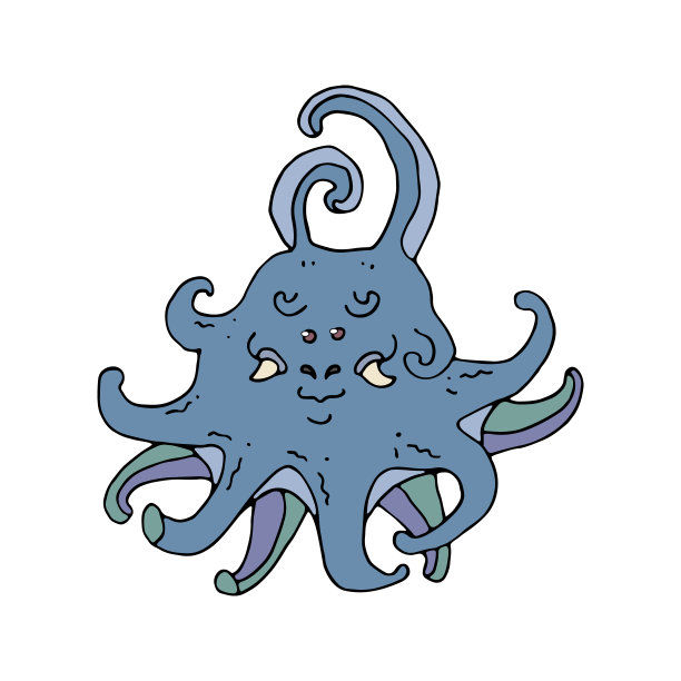 章鱼logo设计