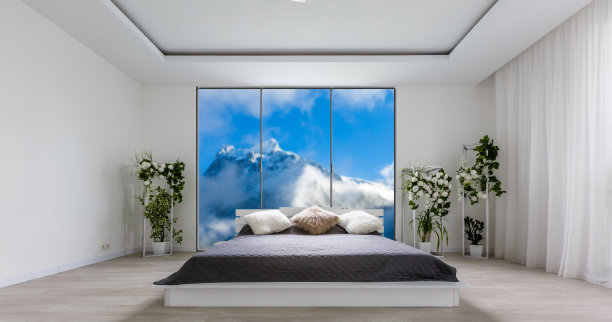 现代卧室场景 3d空间设计