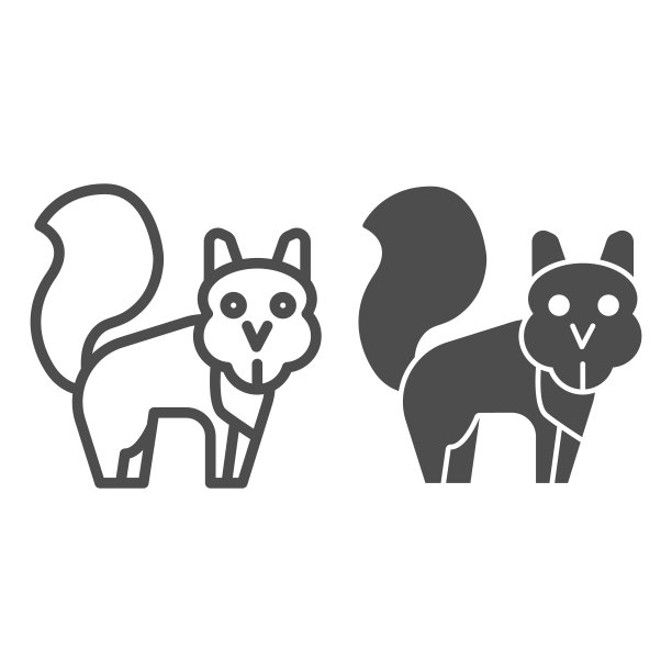 松鼠logo,动物logo