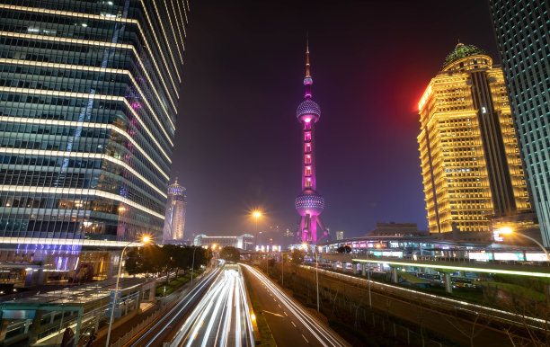 上海城市风光夜景