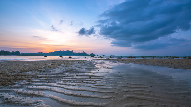 海岸夕阳