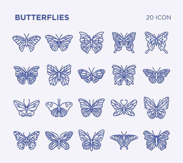 抽象蝴蝶图标