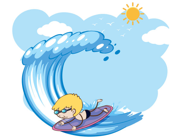 夏季冲浪标志