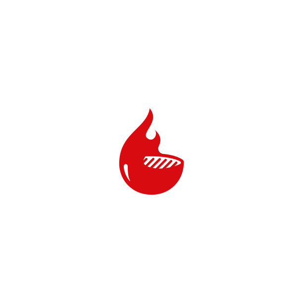 烧烤,火焰,logo设计