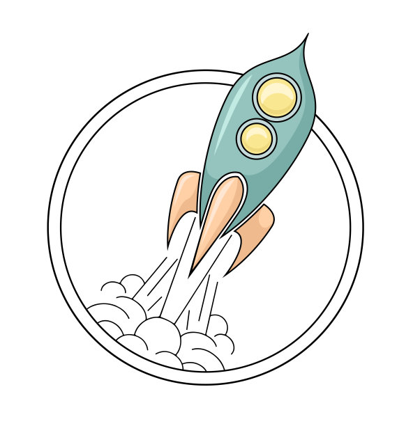 火箭宇宙探索矢量插画
