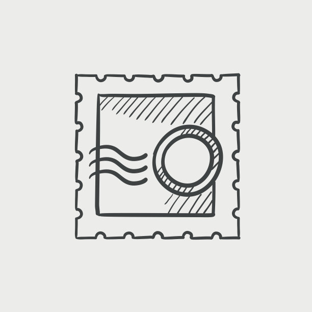邮政服务图标矢量插图