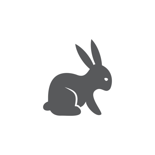 可爱小兔子logo动物标志设计