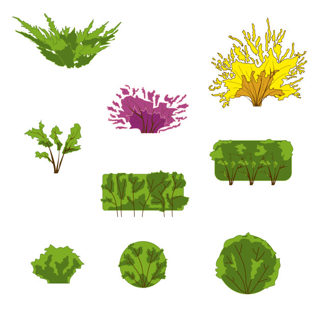 卡通植物装饰背景图