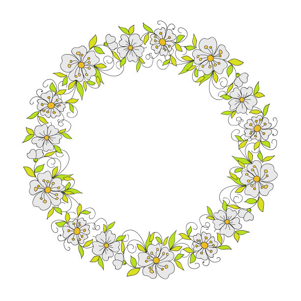 绿色花朵循环图