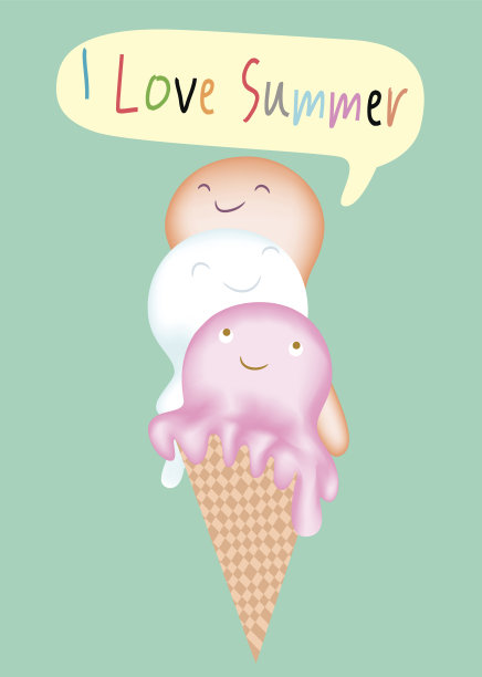 冰淇淋甜筒海报