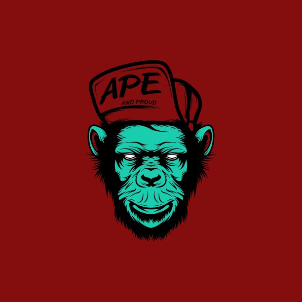猴子logo卡通logo