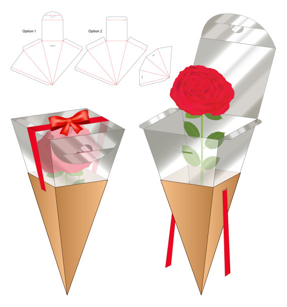 玫瑰花包装设计