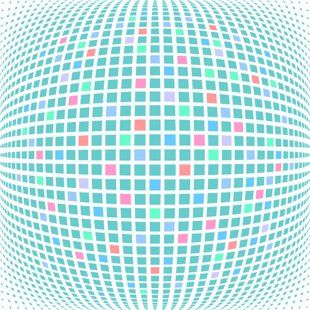 彩色几何球形立体背景