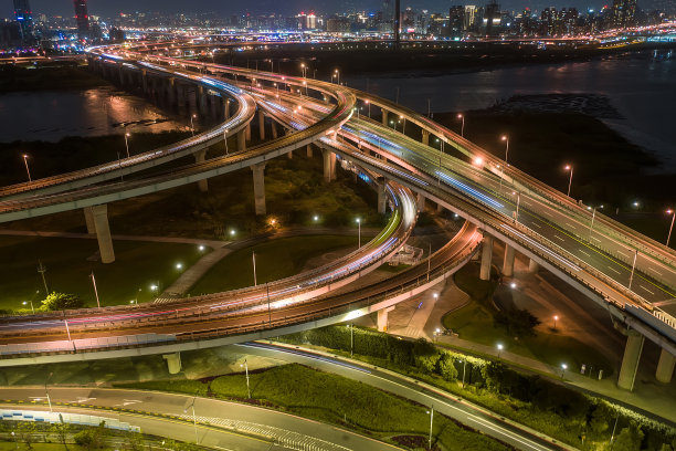 中国台湾台北城市夜景