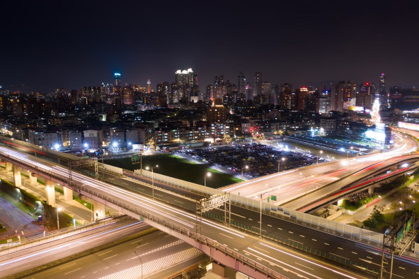 中国台湾台北城市夜景