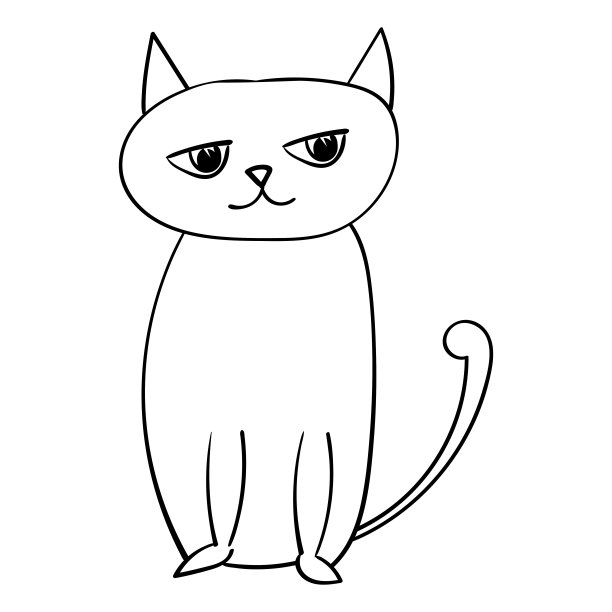 卡通 可爱小猫插画
