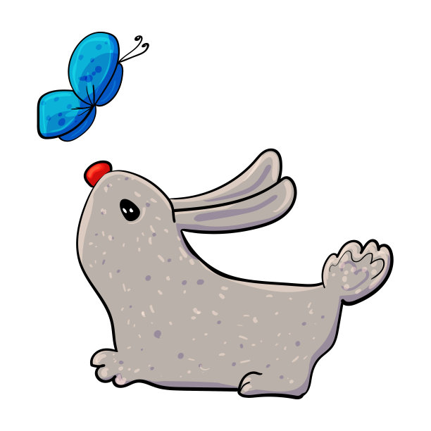 兔子插画卡通兔
