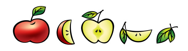 水果苹果图案印花