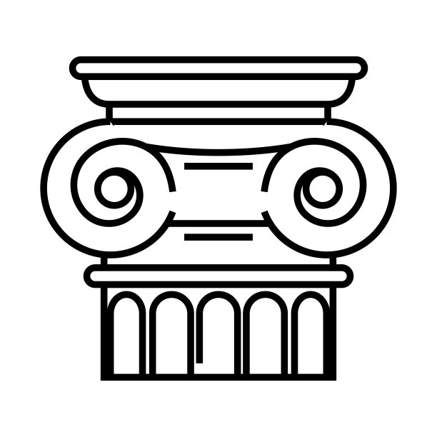 罗马柱图标设计