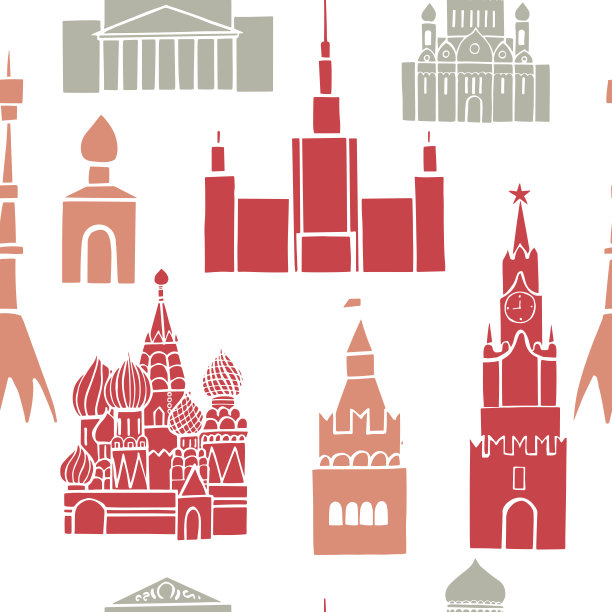 莫斯科旅游宣传插画
