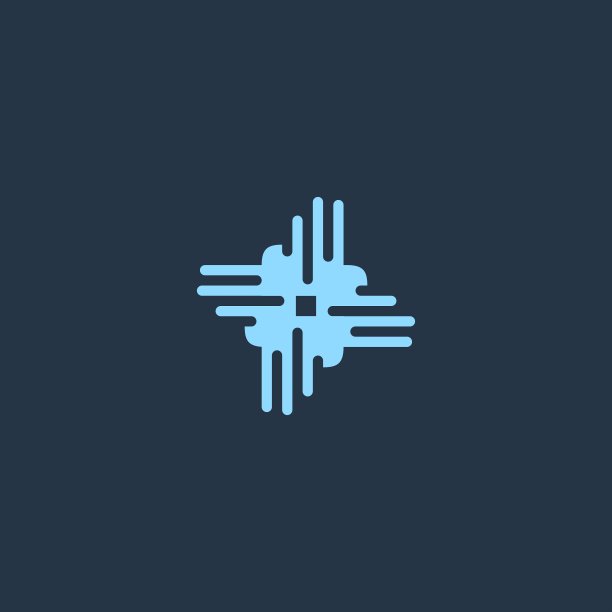蓝色网络it标志,科技logo