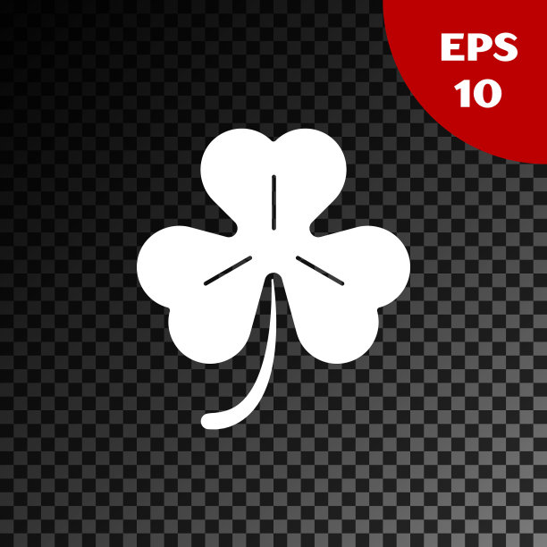 白昼,暗色,矢量,背景,绘画插图,幸福,白色,图标,四叶草,圣帕特里克堂区