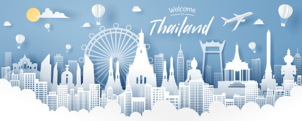 泰国插画泰国矢量旅游