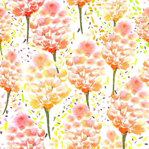 水彩花卉花朵绿叶挂画装饰画