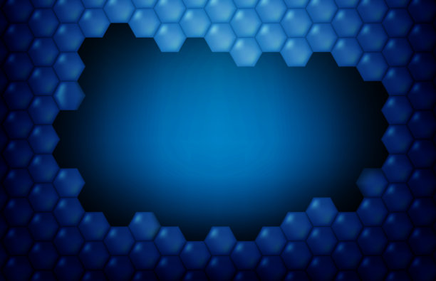 六边形蓝色科技背景