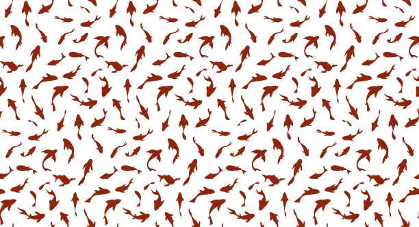 中国风锦鲤鱼纹底纹图案背景