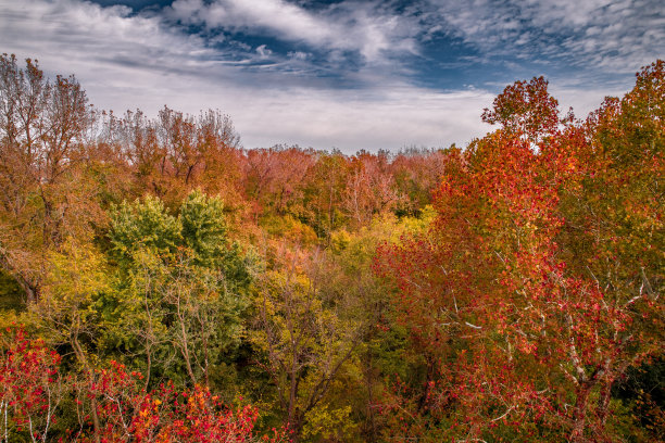 多彩的秋天山景