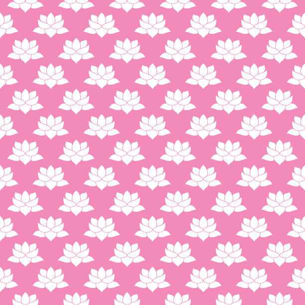粉色荷花花卉元素插画