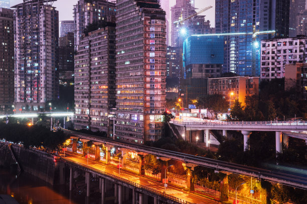 重庆城市建筑建筑景观天际线